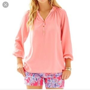 NWT Lilly Pulitzer Elsa Top. Melon. Size Large.